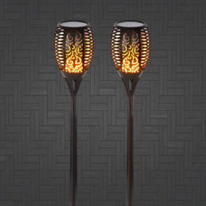 لامپ شعله‌ای خورشیدی دفنی با رقص نور شعله طبیعی